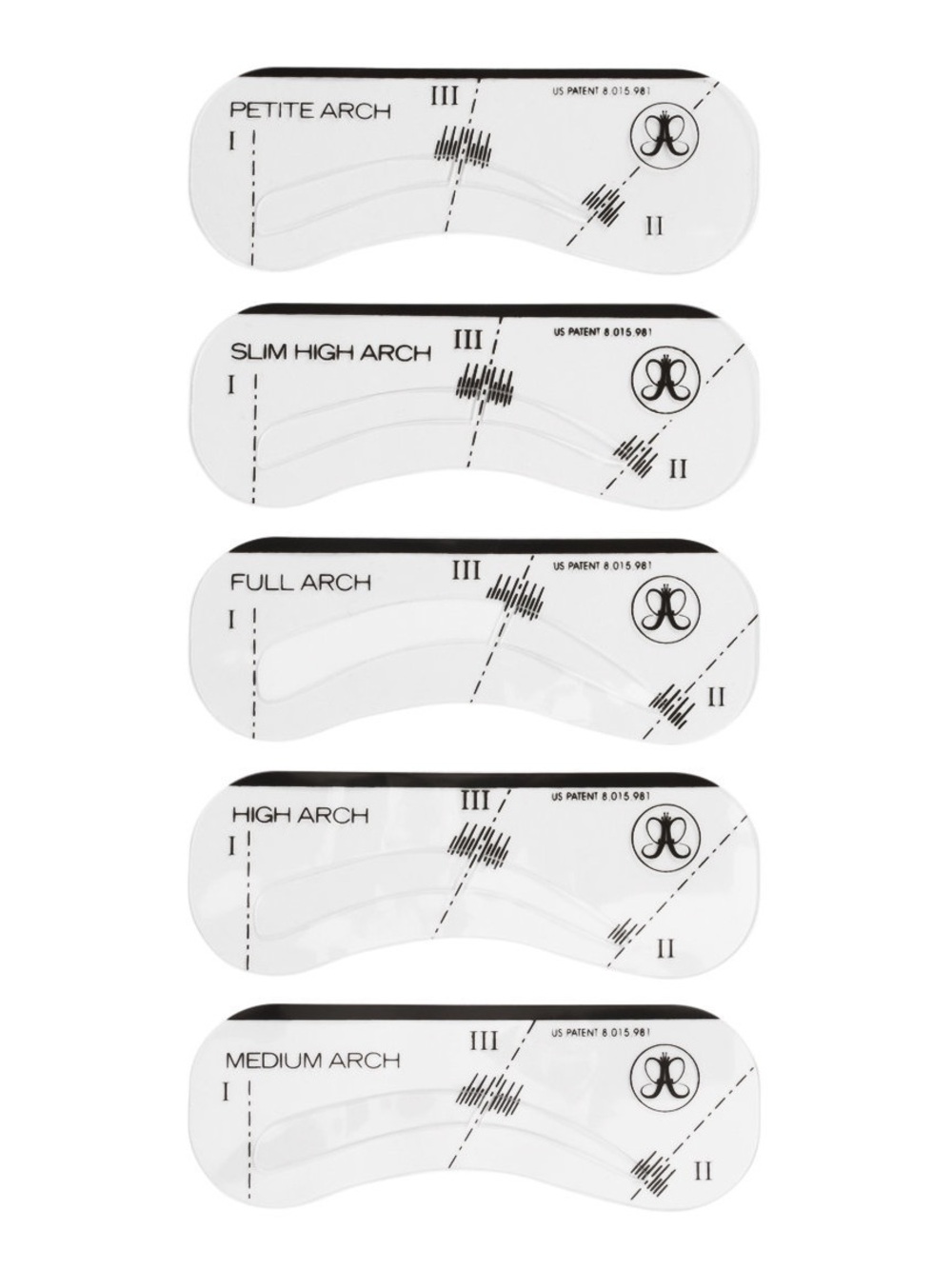 Anastasia Beverly Hills Brow Stencil Set – 5 Eyebrow Arch Stencils